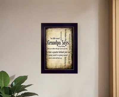 Homezia Grandpa Says Black Framed Print Wall Art