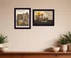 Homezia Grateful And Blessed Black Framed Print Kitchen Wall Art