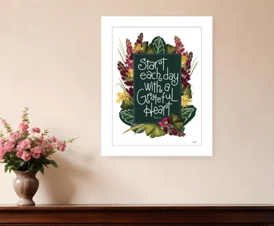 Homezia Grateful Heart 3 White Framed Print Wall Art
