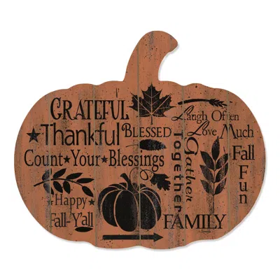 Homezia Grateful Unframed Print Wall Art In Brown