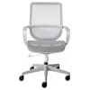 Homezia Gray Adjustable Swivel Mesh Rolling Office Chair