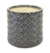Homezia Gray And Brown Set Of Two Clay 7.20346 Ounce Round Pot Planter