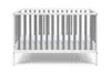 Homezia Gray And White Solid And Manufactured Wood Standard Three In One Convertible Crib