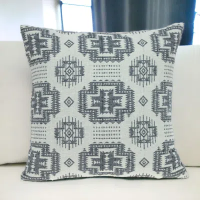 Homezia Gray Aztec Design Throw Pillow