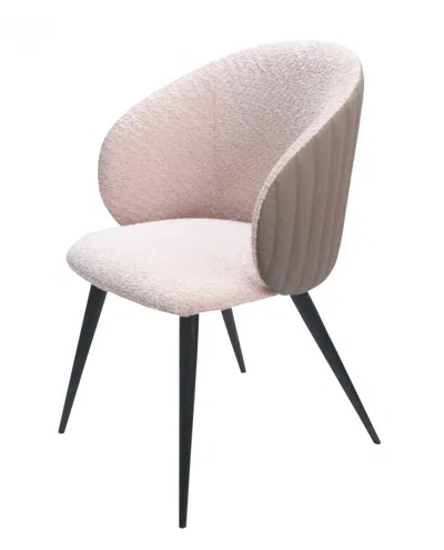 Homezia Gray Cream Contemporary Dining Chair In Pink