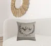 Homezia Gray Distressed Farmhouse Rooster Throw Pillow