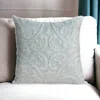 Homezia Gray Quilted Velvet Square Throw Pillow