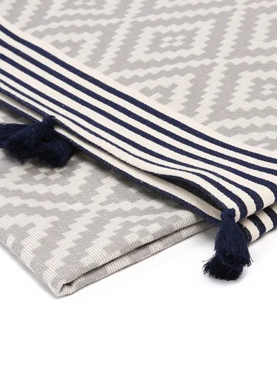 Homezia Gray Tribal Design Turkish Towel Beach Blanket