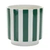 HOMEZIA GREEN SET OF TWO DOLOMITE 4.4329 OUNCE ROUND POT PLANTER