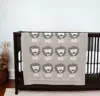 Homezia Grey Lots Of Lions Woven Knitted Baby Blanket