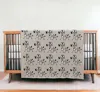 Homezia Grey Lots Of Zebras Woven Knitted Baby Blanket