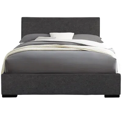 Homezia Grey Platform King Bed