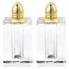 Homezia Handcrafted Optical Crystal And Gold Large Size Salt And Pepper Shakers In Multi