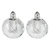 Homezia Handcrafted Optical Crystal And Silver Rounded Salt And Pepper Shakers In Multi