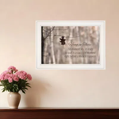 Homezia Hang In There 1 White Framed Print Wall Art