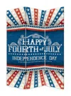 Homezia Happy 4th Of July Three Panel Room Divider Screen