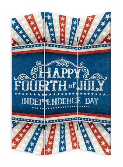 Homezia Happy 4th Of July Three Panel Room Divider Screen