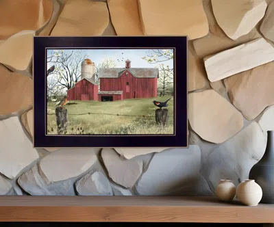 Homezia Harbingers Of Spring 3 Black Framed Print Wall Art In Multi