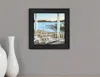 Homezia Harbor View 1 Black Framed Print Wall Art
