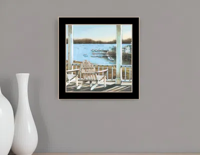 Homezia Harbor View 2 Black Framed Print Wall Art