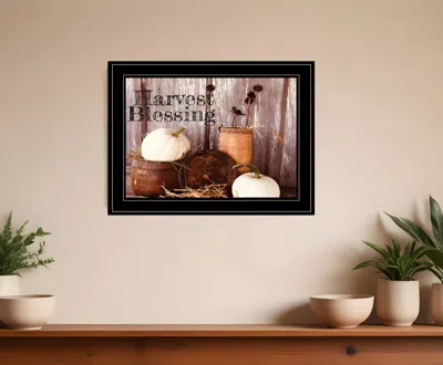 Homezia Harvest Blessings 2 Black Framed Print Kitchen Wall Art