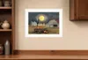 Homezia Harvest Moon 5 White Framed Print Kitchen Wall Art