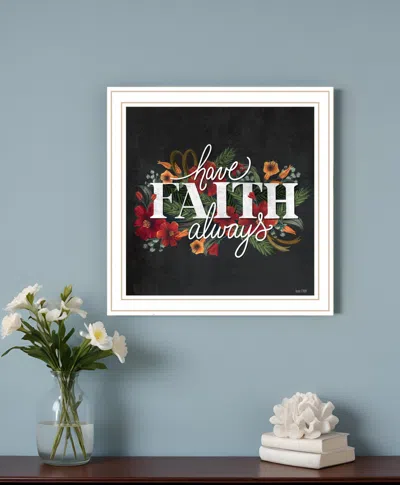 Homezia Have Faith 1 White Framed Print Wall Art In Multi