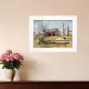 Homezia Hayride 1 White Framed Print Wall Art