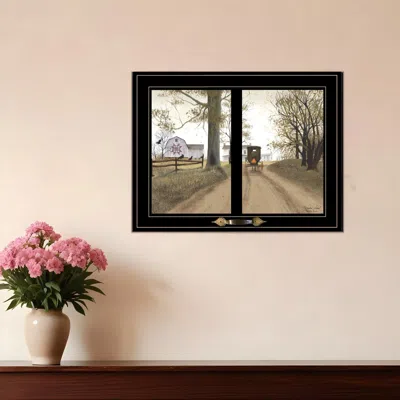 Homezia Heading Home 2 Black Framed Print Wall Art In Multi