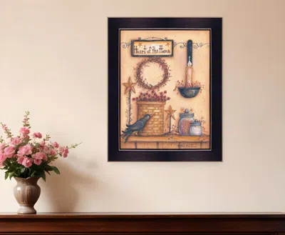 Homezia Heart Of The Home 5 Black Framed Print Wall Art In Brown
