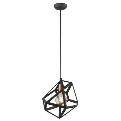 Homezia Hedron 1-light Matte Black Pendant