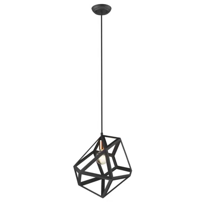 Homezia Hedron 1-light Matte Black Pendant