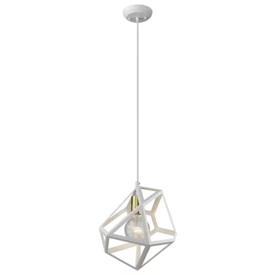 Homezia Hedron 1-light White Pendant In Gray