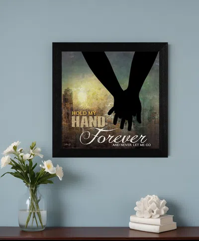 Homezia Hold My Hand Forever 2 Black Framed Print Wall Art