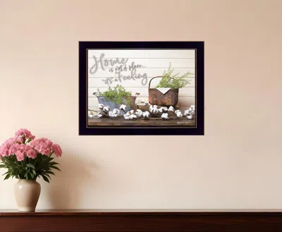 Homezia Home Is Not A Place 1 Black Framed Print Wall Art