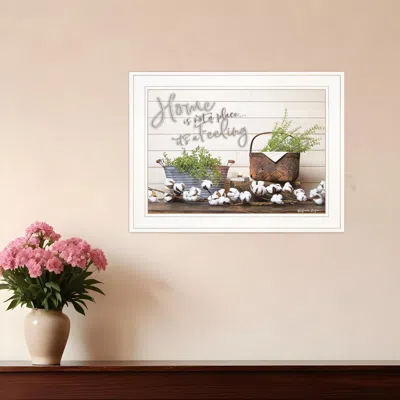 Homezia Home Is Not A Place 2 White Framed Print Wall Art