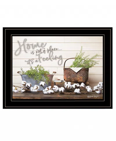 Homezia Home Is Not A Place 3 Black Framed Print Wall Art