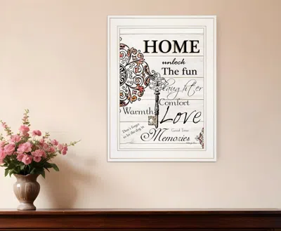 Homezia Home Or Laughter 1 White Framed Print Wall Art