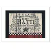 Homezia Hot Bath 1 White Framed Print Bathroom Wall Art