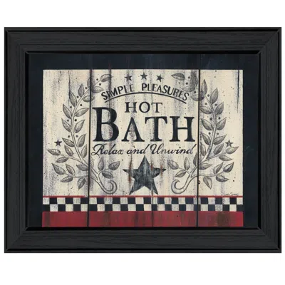Homezia Hot Bath 10 Black Framed Print Bathroom Wall Art