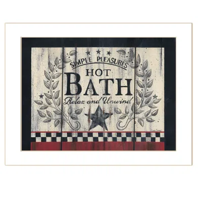 Homezia Hot Bath 11 White Framed Print Bathroom Wall Art In Black