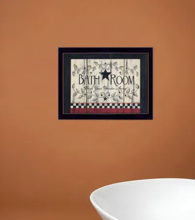 Homezia Hot Bath 12 Black Framed Print Bathroom Wall Art