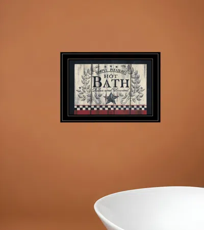 Homezia Hot Bath 14 Black Framed Print Bathroom Wall Art