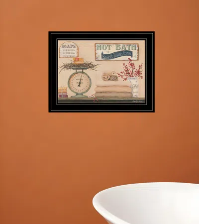 Homezia Hot Bath 17 Black Framed Print Bathroom Wall Art In Multi