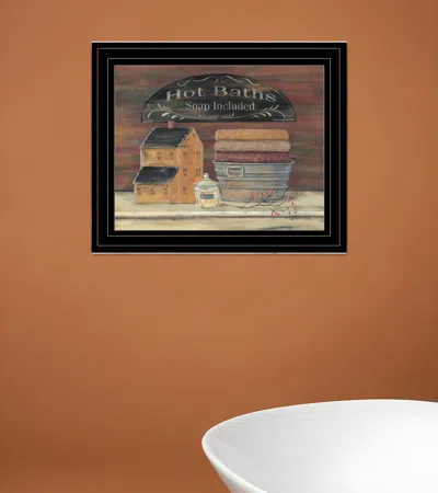 Homezia Hot Bath 6 Black Framed Print Bathroom Wall Art