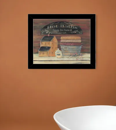 Homezia Hot Bath 7 Black Framed Print Bathroom Wall Art
