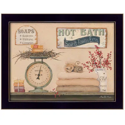 Homezia Hot Bath 9 Black Framed Print Bathroom Wall Art