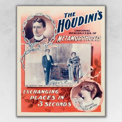 Homezia Houdini Spirits Vintage Magic Unframed Print Wall Art