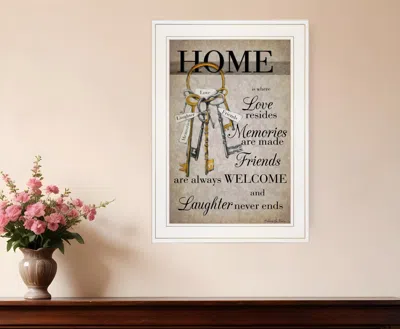 Homezia House Keys 1 White Framed Print Wall Art