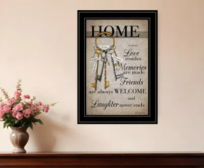 Homezia House Keys 2 Black Framed Print Wall Art